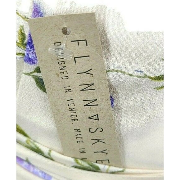 New Flynn Skye That's A Wrap Crop Top Womens S Lavender Skye Short Sleeve Rayon - Picture 5 of 8